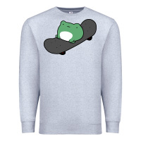 Heather Grey skateboarding frog Premium Sweatshirt - linhVisuals