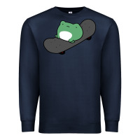 Navy skateboarding frog Premium Sweatshirt - linhVisuals