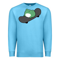Ocean Blue skateboarding frog Premium Sweatshirt - linhVisuals