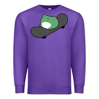 Purple skateboarding frog Premium Sweatshirt - linhVisuals