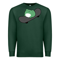 Sports Green skateboarding frog Premium Sweatshirt - linhVisuals