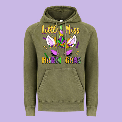 Little Miss Mardi Gras Vintage Hoodie Designed By Lillyallendesigns