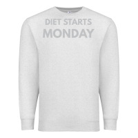 Oatmeal Heather diet starts monday Premium Sweatshirt - linhVisuals