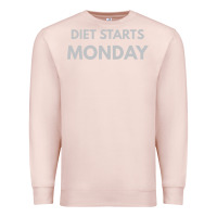 Pale Pink diet starts monday Premium Sweatshirt - linhVisuals