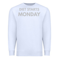 White diet starts monday Premium Sweatshirt - linhVisuals