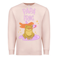 Pale Pink papa frog Premium Sweatshirt - linhVisuals