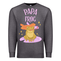 Charcoal Heather papa frog Premium Sweatshirt - linhVisuals