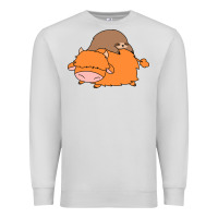 Dove Grey sloth and highland cow Premium Sweatshirt - linhVisuals