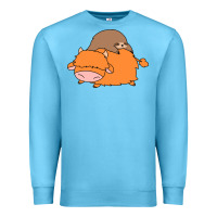 Ocean Blue sloth and highland cow Premium Sweatshirt - linhVisuals