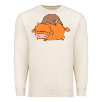 Sandshell sloth and highland cow Premium Sweatshirt - linhVisuals