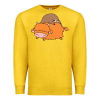 Lemon sloth and highland cow Premium Sweatshirt - linhVisuals