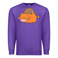 Purple sloth and highland cow Premium Sweatshirt - linhVisuals