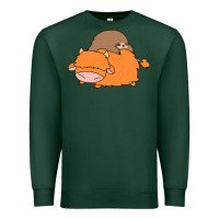 Sports Green sloth and highland cow Premium Sweatshirt - linhVisuals