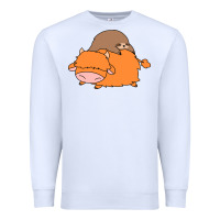 White sloth and highland cow Premium Sweatshirt - linhVisuals
