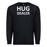 Black hug dealer Premium Sweatshirt - linhVisuals