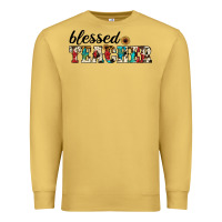 Antique Gold blessed teacher Premium Sweatshirt - JahusDesignShop