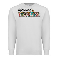 Dove Grey blessed teacher Premium Sweatshirt - JahusDesignShop