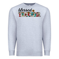 Heather Grey blessed teacher Premium Sweatshirt - JahusDesignShop