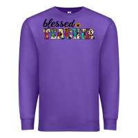 Purple blessed teacher Premium Sweatshirt - JahusDesignShop