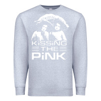 Heather Grey gift for men kissing the pink Premium Sweatshirt - linhVisuals