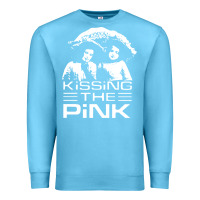 Ocean Blue gift for men kissing the pink Premium Sweatshirt - linhVisuals