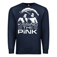 Navy gift for men kissing the pink Premium Sweatshirt - linhVisuals