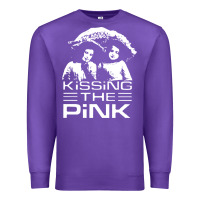 Purple gift for men kissing the pink Premium Sweatshirt - linhVisuals