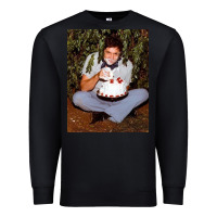 Black johnny cash eating cake in a bush Premium Sweatshirt - linhVisuals