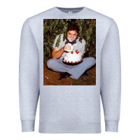Heather Grey johnny cash eating cake in a bush Premium Sweatshirt - linhVisuals