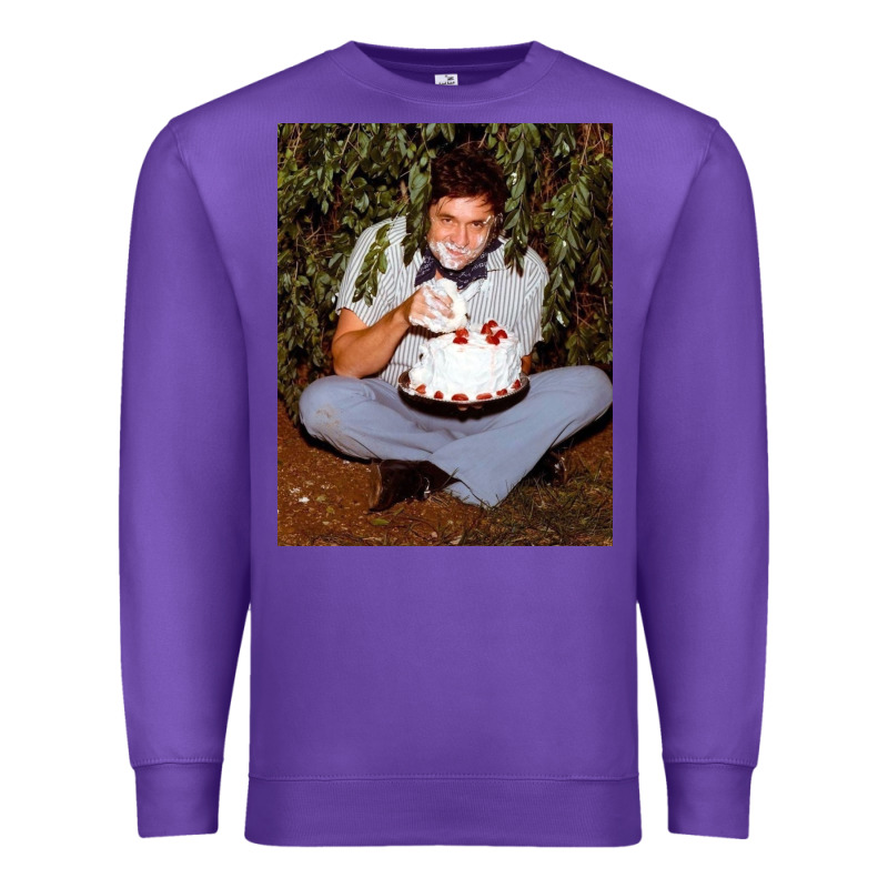 Johnny Cash Eating Cake In A Bush Premium Sweatshirt by linhVisuals | Teevron