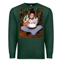 Sports Green johnny cash eating cake in a bush Premium Sweatshirt - linhVisuals