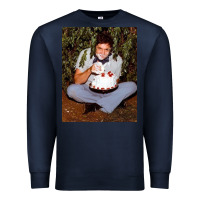 Navy johnny cash eating cake in a bush Premium Sweatshirt - linhVisuals