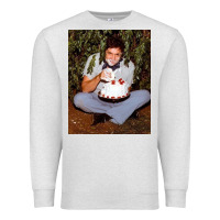 Oatmeal Heather johnny cash eating cake in a bush Premium Sweatshirt - linhVisuals