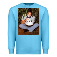 Ocean Blue johnny cash eating cake in a bush Premium Sweatshirt - linhVisuals