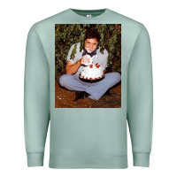 Seafoam johnny cash eating cake in a bush Premium Sweatshirt - linhVisuals