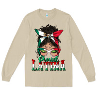 Mushroom proud latina messy bun mama Long Sleeve Tee - BundleAndBundleShop
