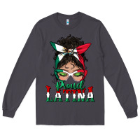 Smoke proud latina messy bun mama Long Sleeve Tee - BundleAndBundleShop