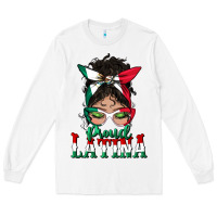 White proud latina messy bun mama Long Sleeve Tee - BundleAndBundleShop