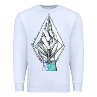 White volcom Premium Sweatshirt - linhVisuals