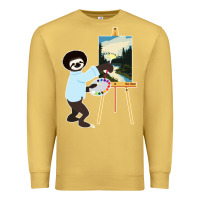 Antique Gold bob sloth Premium Sweatshirt - linhVisuals