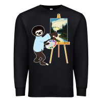 Black bob sloth Premium Sweatshirt - linhVisuals