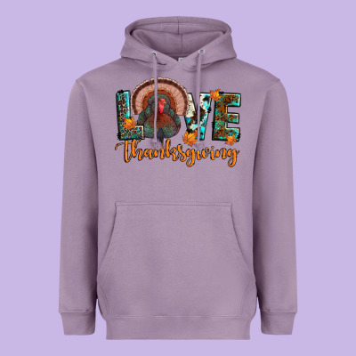Love Thanksgiving Heavyweight Hoodie Designed By Jahusdesignshop