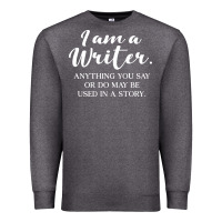 Charcoal Heather i am a writer Premium Sweatshirt - linhVisuals