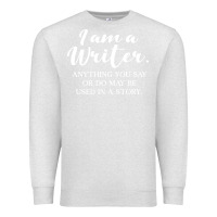 Oatmeal Heather i am a writer Premium Sweatshirt - linhVisuals