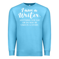Ocean Blue i am a writer Premium Sweatshirt - linhVisuals