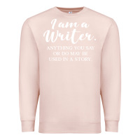 Pale Pink i am a writer Premium Sweatshirt - linhVisuals