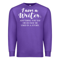 Purple i am a writer Premium Sweatshirt - linhVisuals