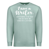 Seafoam i am a writer Premium Sweatshirt - linhVisuals