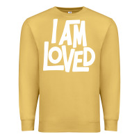 Antique Gold i am loved Premium Sweatshirt - linhVisuals