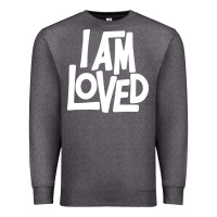 Charcoal Heather i am loved Premium Sweatshirt - linhVisuals